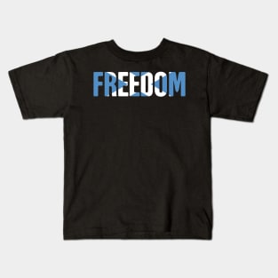 FREEDOM Scottish Flag Design Kids T-Shirt